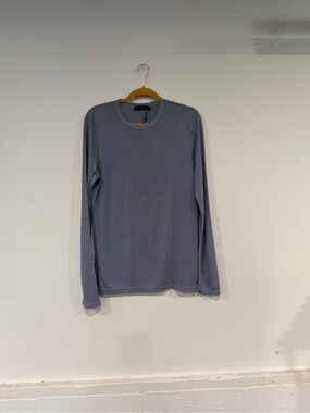 Michael Stars Bamboo Jersey Men's Long-Sleeve Crew in Slate Blue